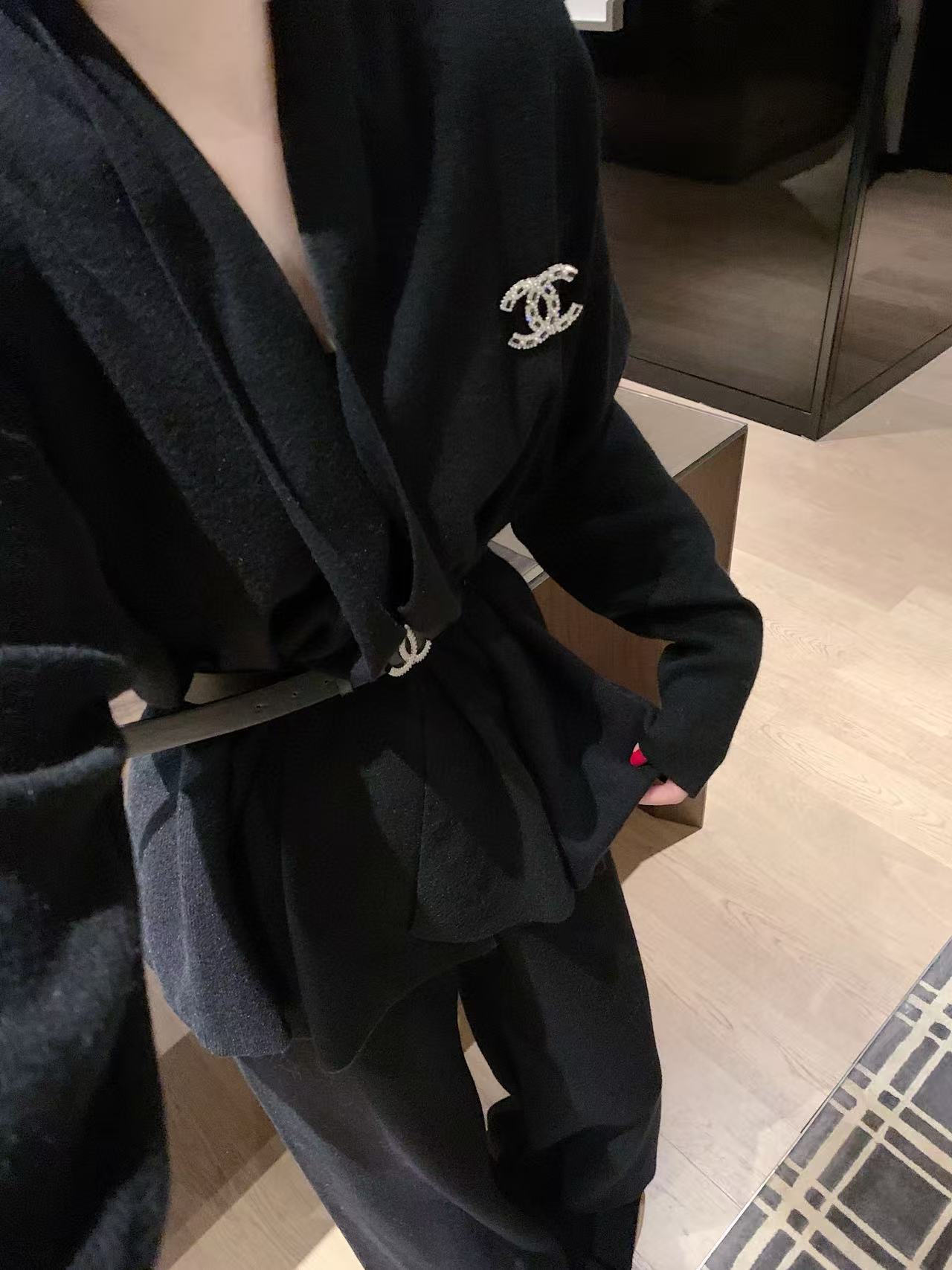 CHANE1 カシミヤベスト+パンツ+ジャケット 3点セット【50％割引+送料無料】