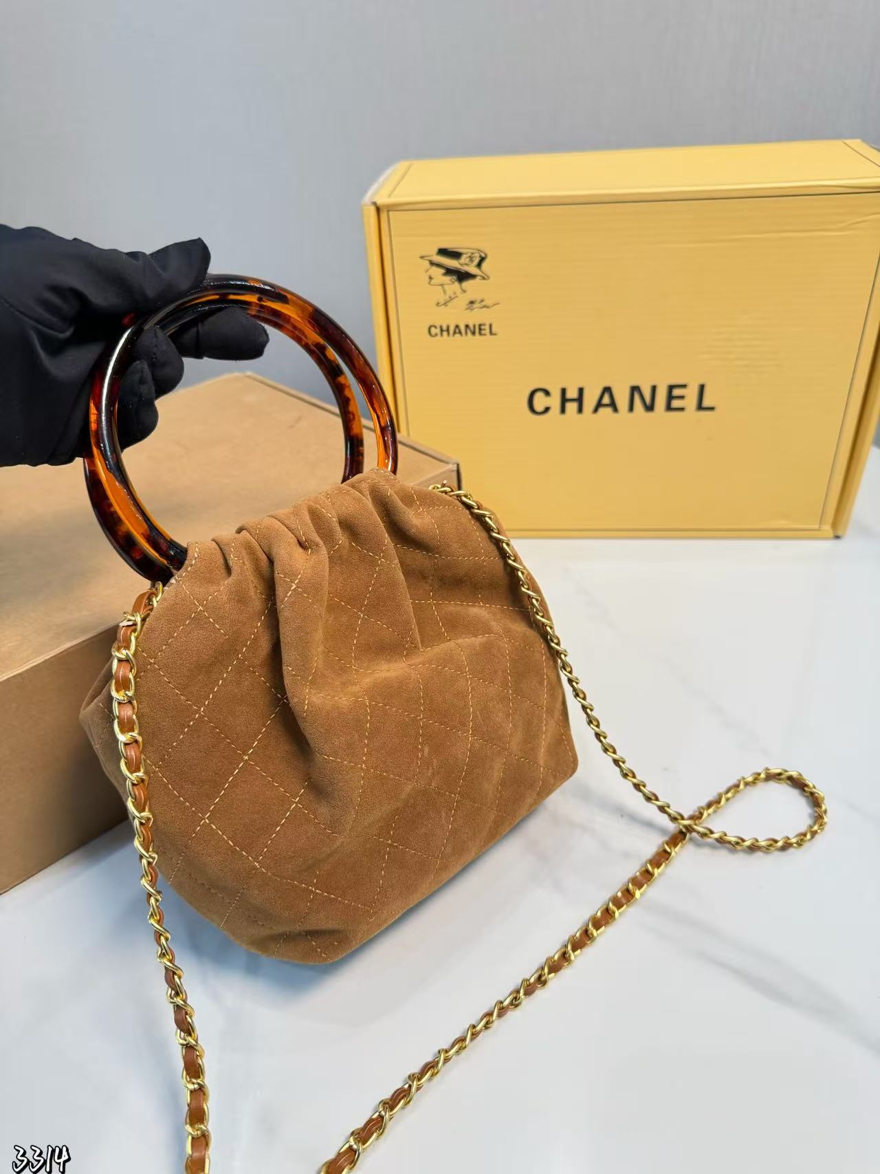 CHANE1 ディアスキンチェーンハンドバッグ【50％割引+送料無料】