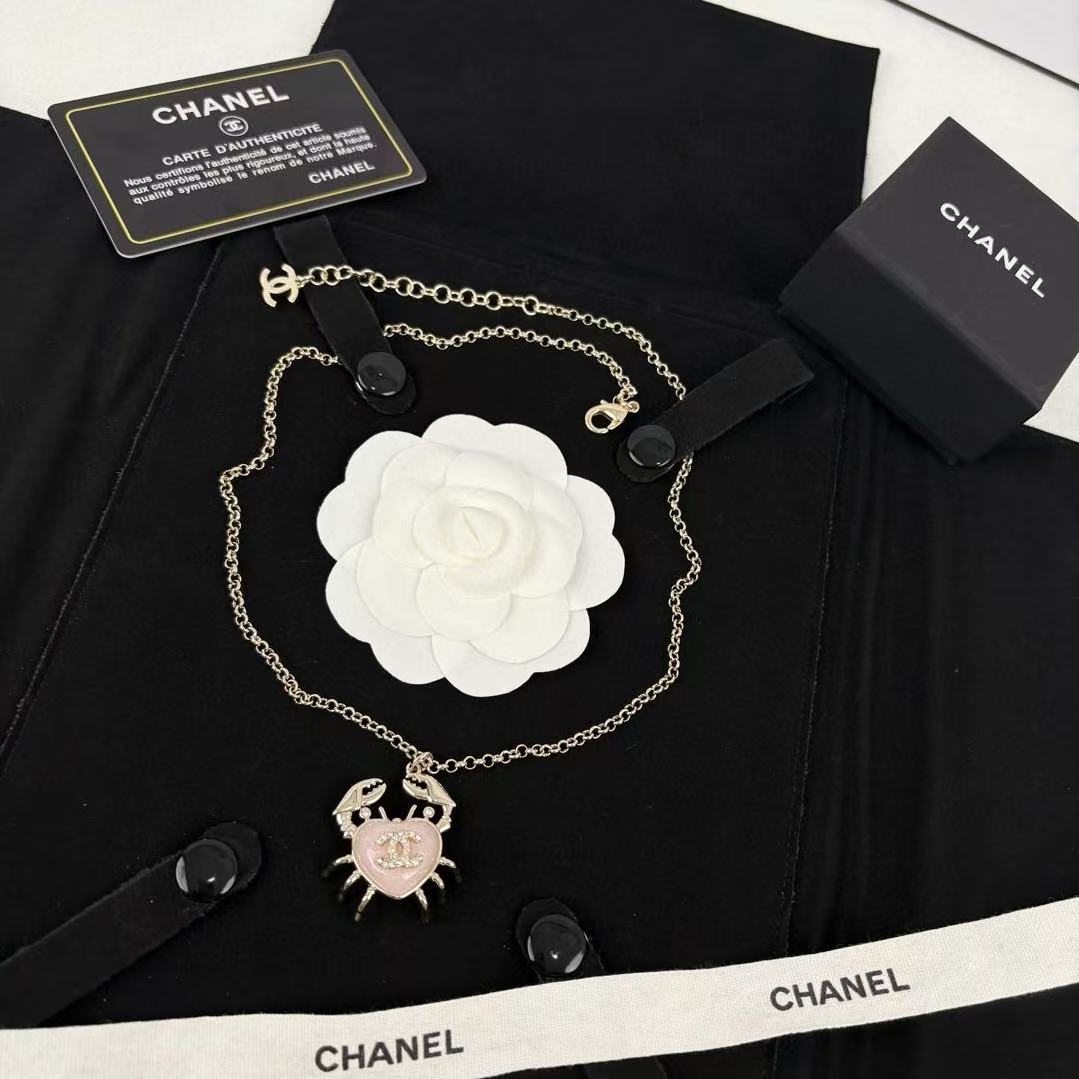 CHANE1 ダブルC カニネックレス【50％割引+送料無料】