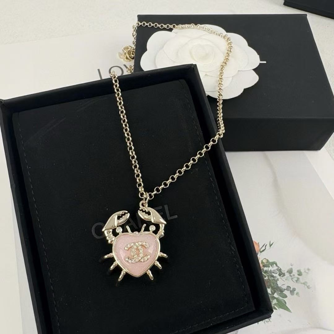 CHANE1 ダブルC カニネックレス【50％割引+送料無料】