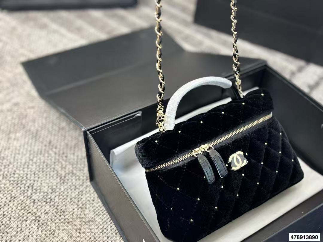 CHANE1 ベルベットチェーンショルダー/クロスボディバッグ【50％割引+送料無料】