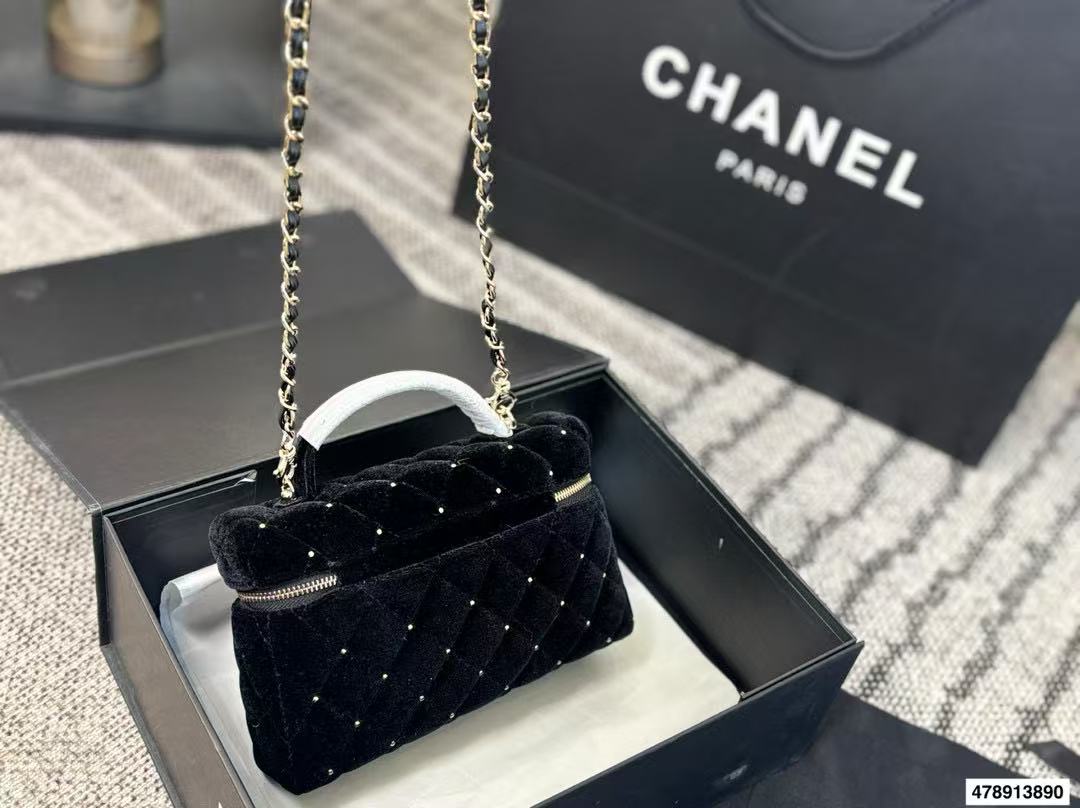 CHANE1 ベルベットチェーンショルダー/クロスボディバッグ【50％割引+送料無料】