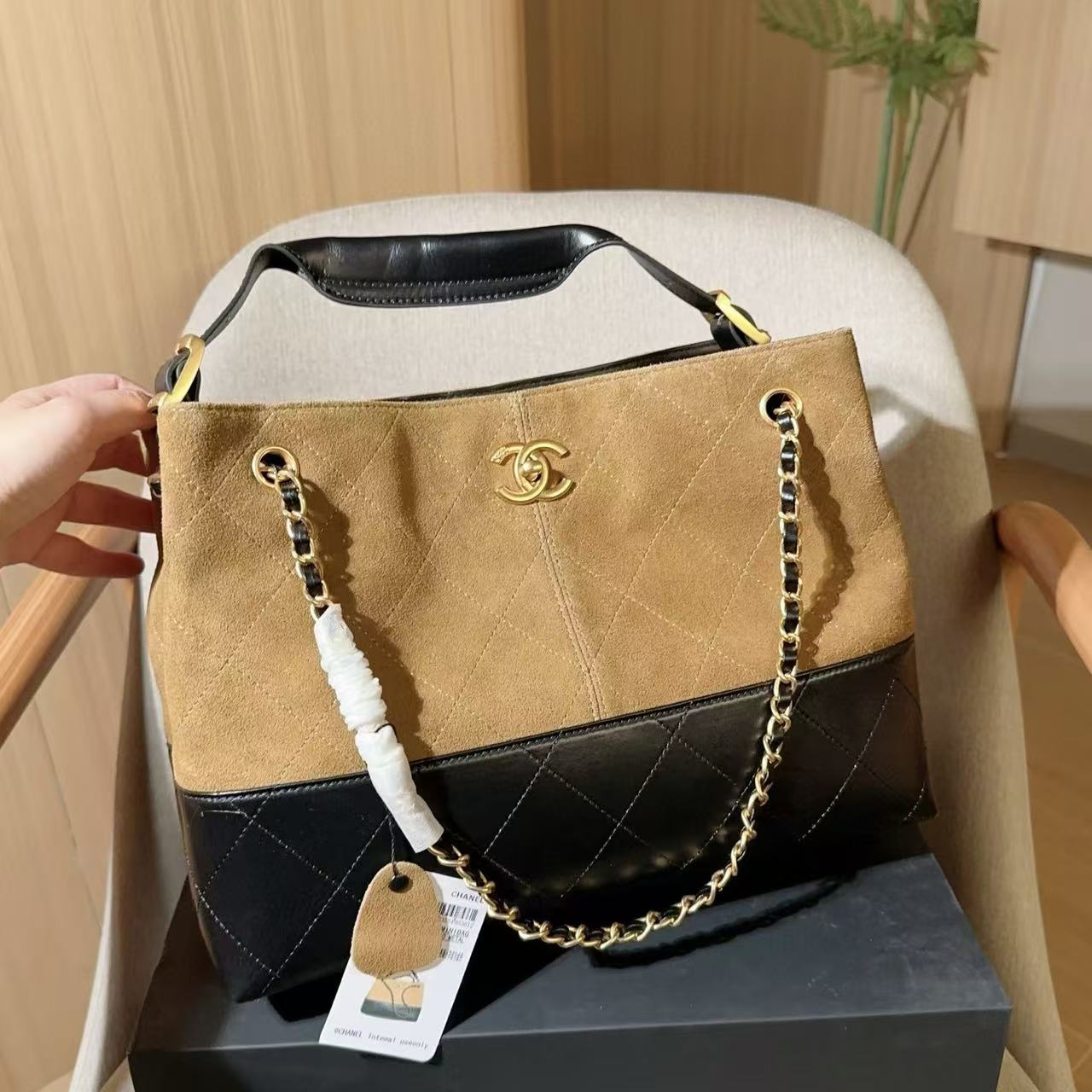 CHANE1 ディアスキンチェーンショッピングバッグ【50％割引+送料無料】