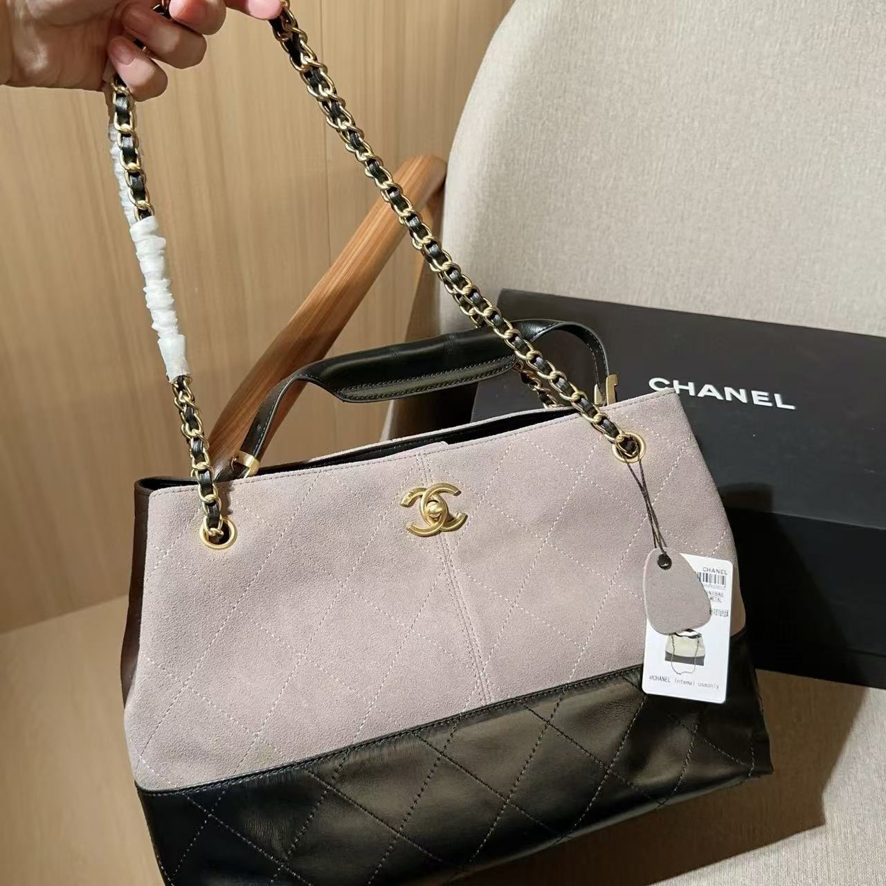 CHANE1 ディアスキンチェーンショッピングバッグ【50％割引+送料無料】