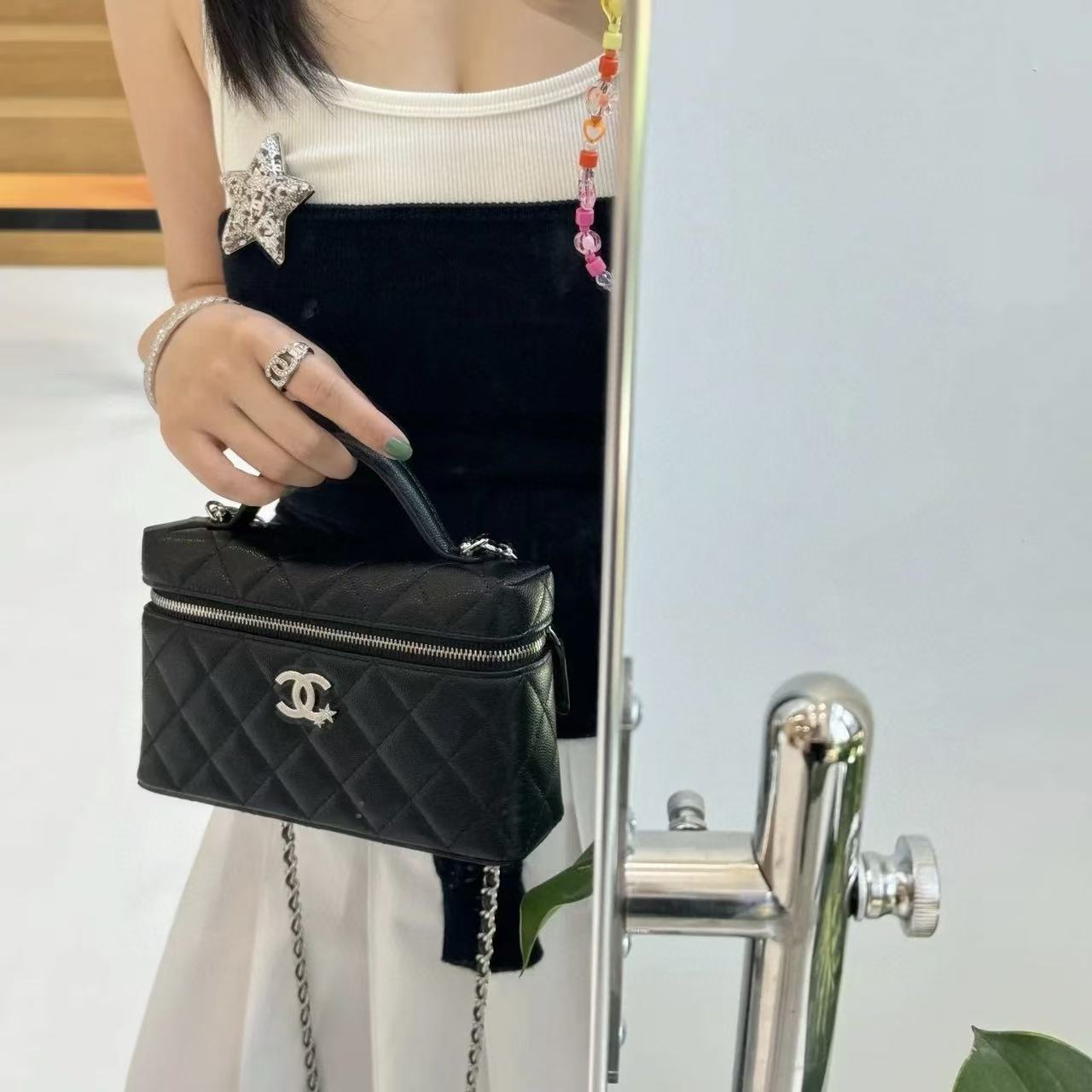 CHANE1 五芒星チェーンショルダー/クロスボディバッグ【50％割引+送料無料】