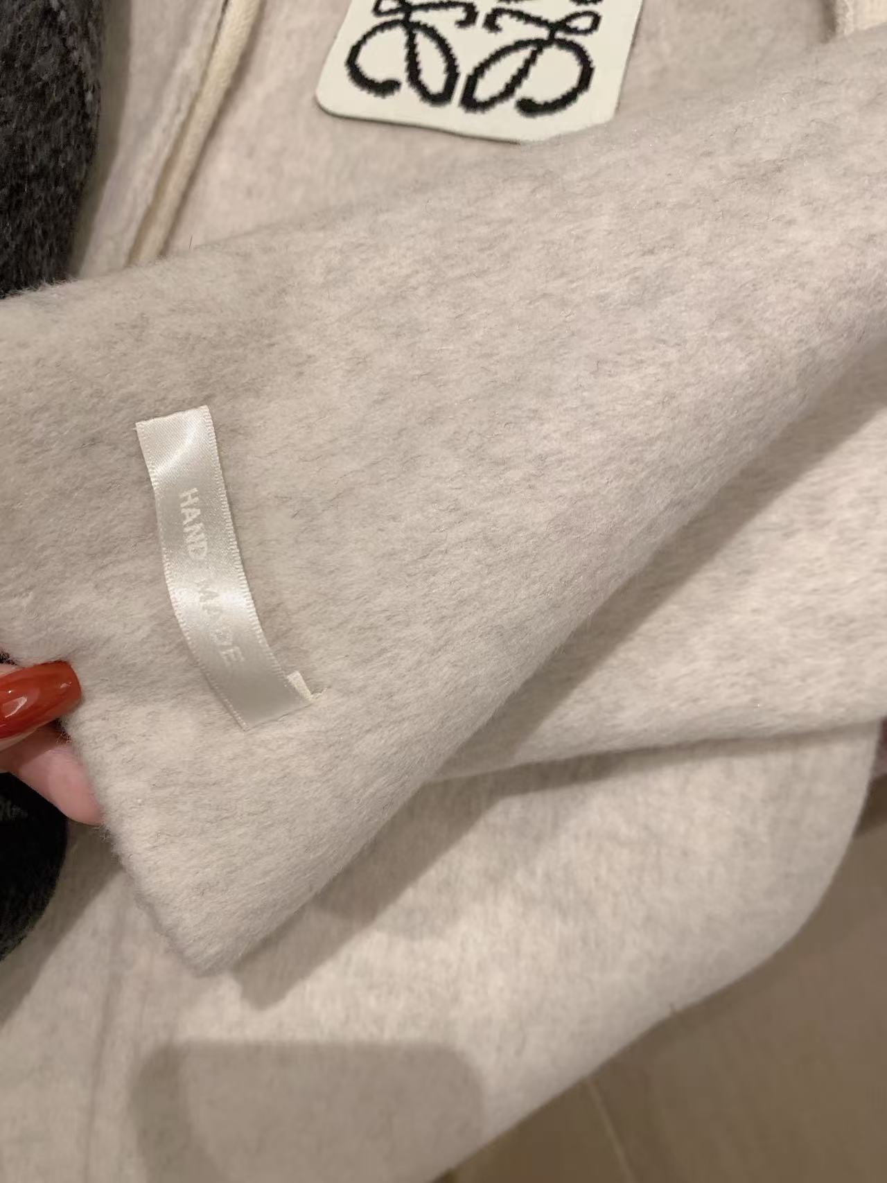 L0WEW フード付きロングカシミアコート【50％割引+送料無料】