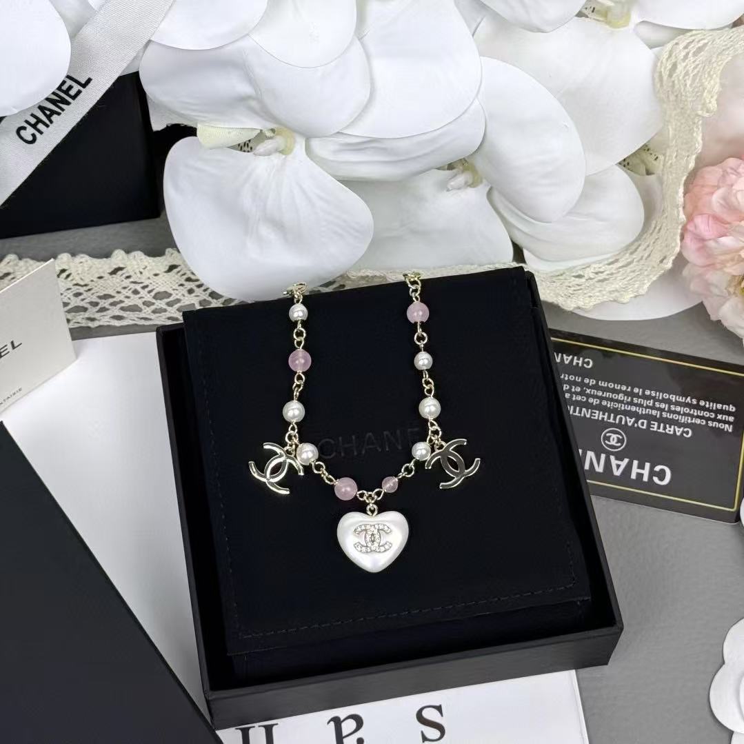 CHANE1 ハート ダブルC パールブレスレット【50％割引+送料無料】