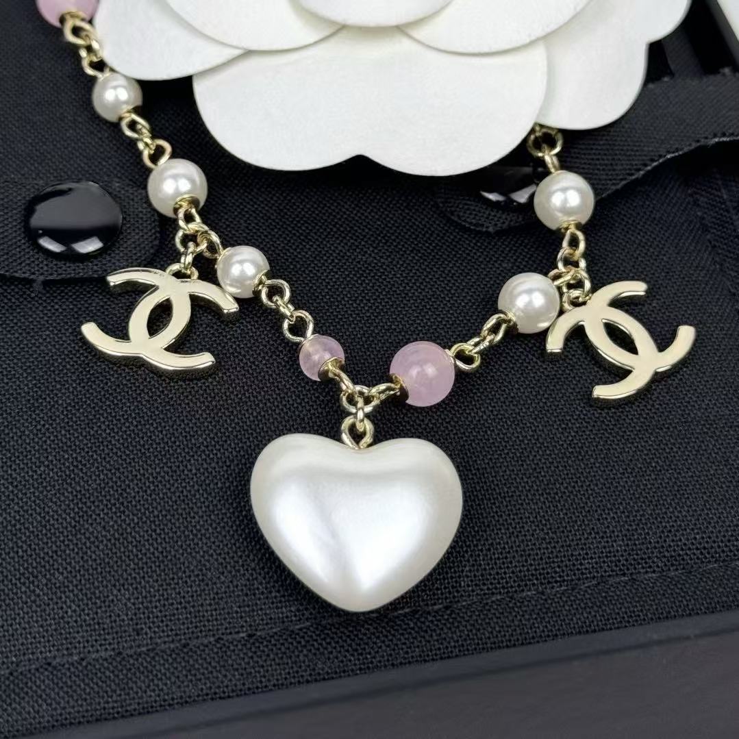 CHANE1 ハート ダブルC パールブレスレット【50％割引+送料無料】
