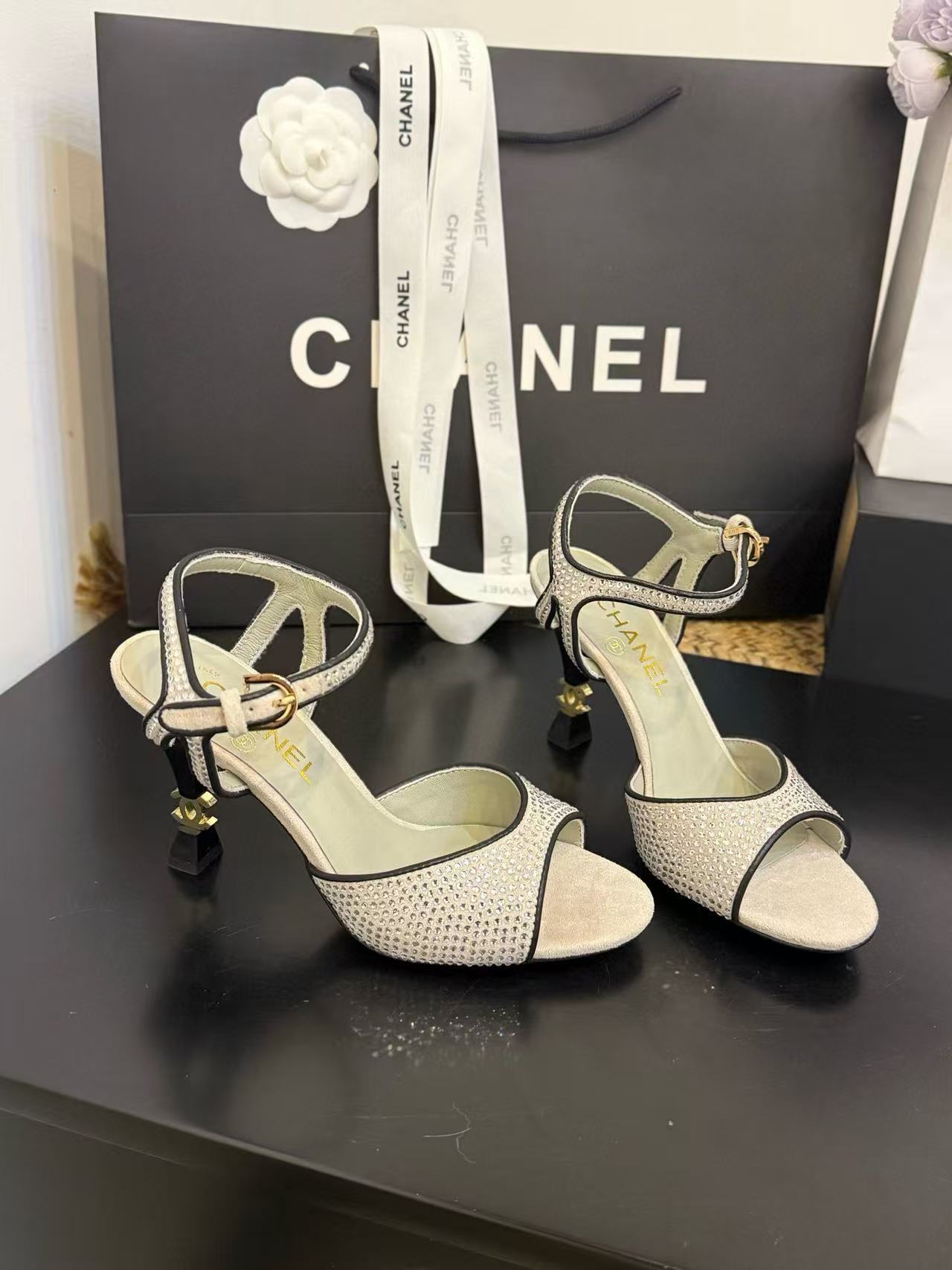 CHANE1 高品質ビーズハイヒール【50％割引+送料無料】