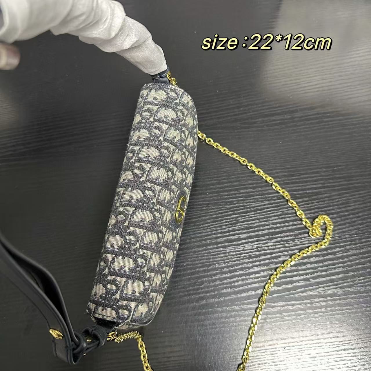 DIOR チェーン ジャカード アンダーアームバッグ【50％割引+送料無料】