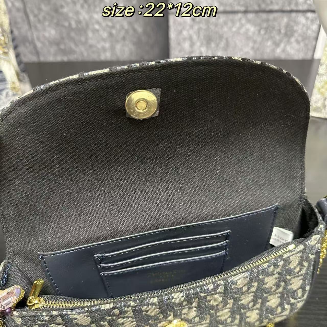 DIOR チェーン ジャカード アンダーアームバッグ【50％割引+送料無料】