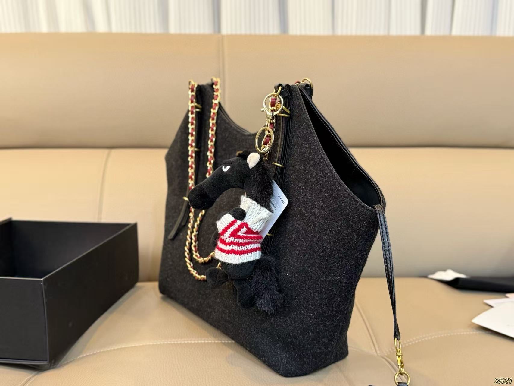 CHANE1 チェーンウールショッピングバッグ【50％割引+送料無料】