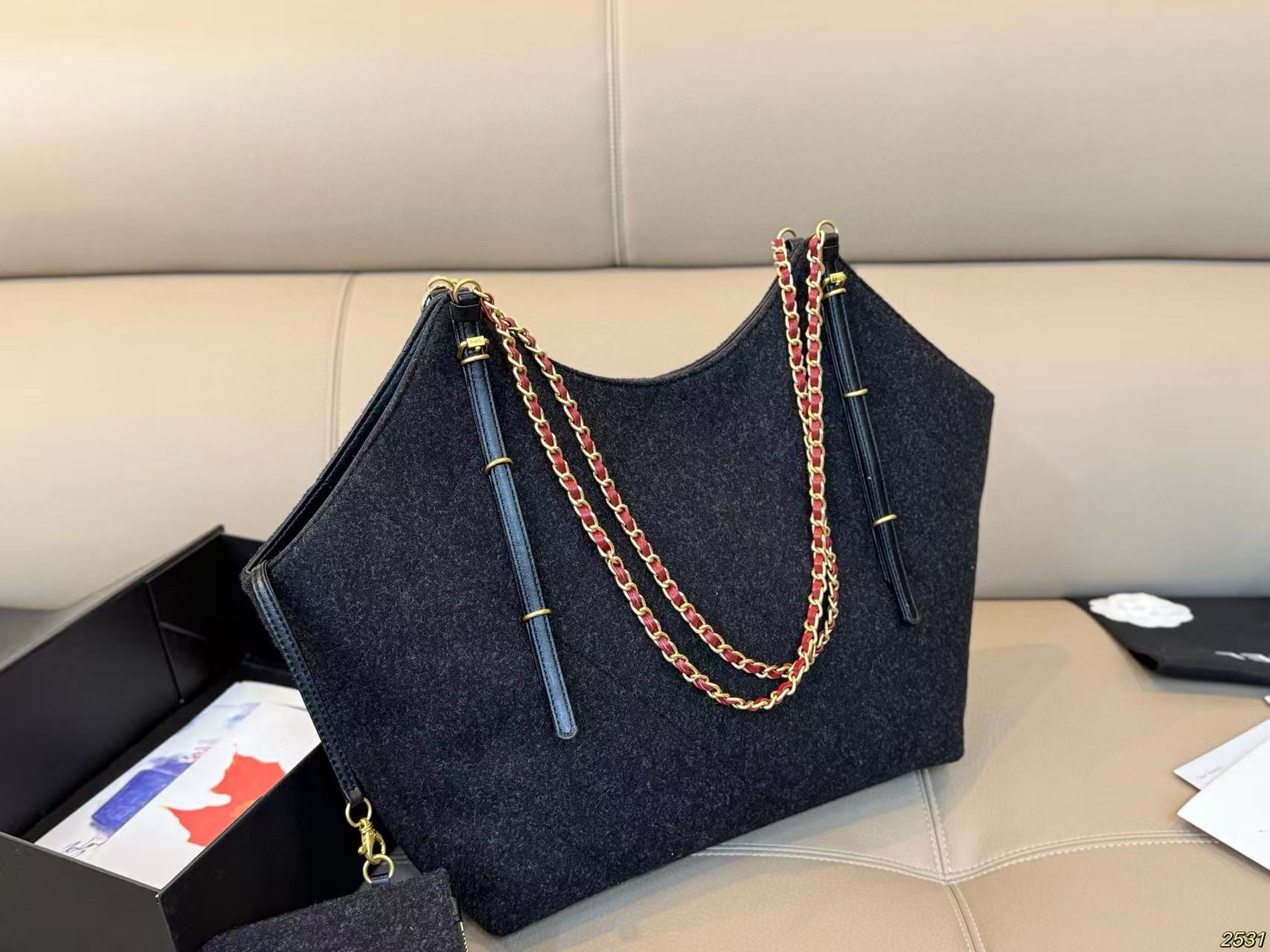 CHANE1 チェーンウールショッピングバッグ【50％割引+送料無料】