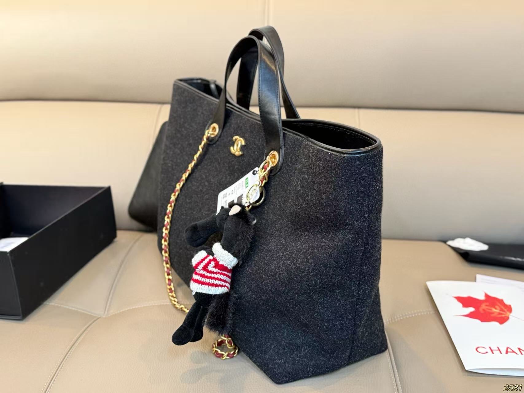 CHANE1 チェーンウールショッピングバッグ【50％割引+送料無料】