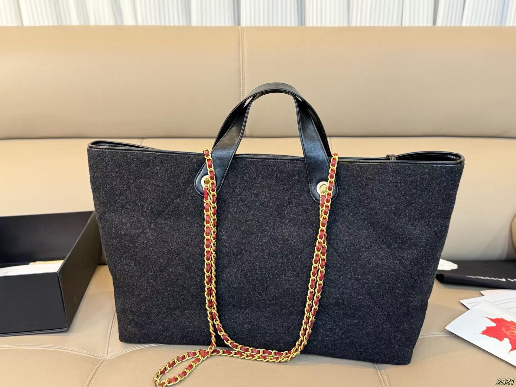 CHANE1 チェーンウールショッピングバッグ【50％割引+送料無料】