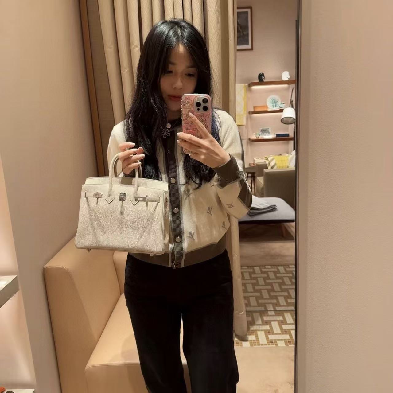 HERME5 レザーハンドバッグ【50％割引+送料無料】