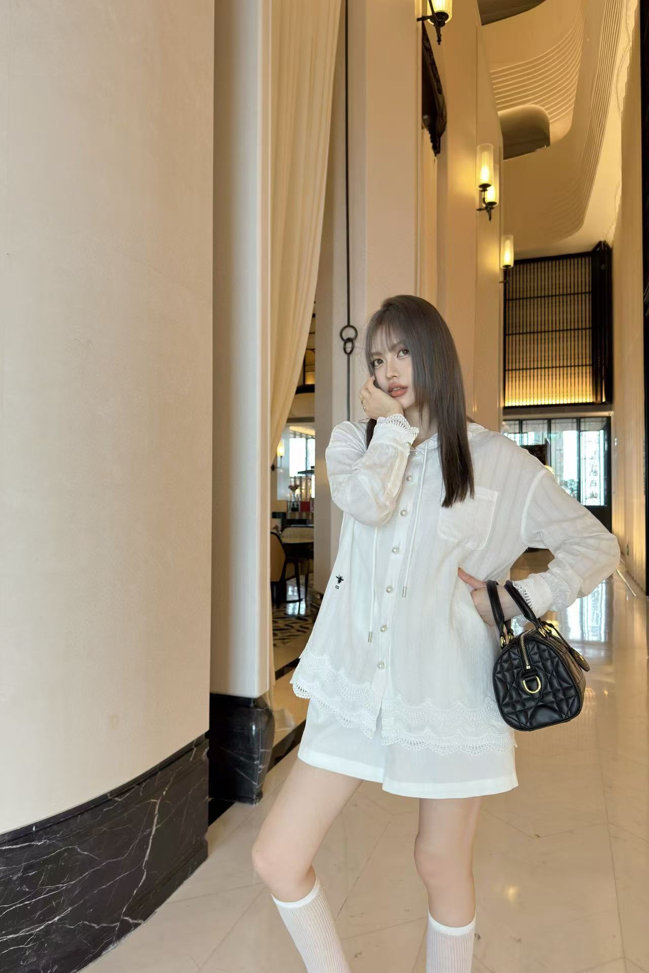 DIOR フード付きレースシャツ【50％割引+送料無料】