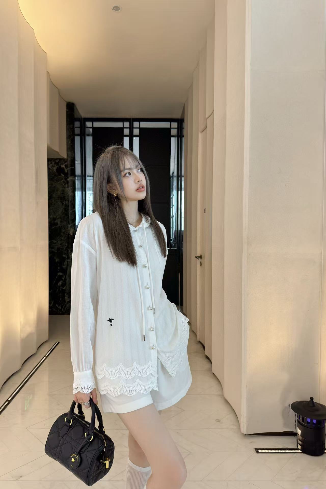 DIOR フード付きレースシャツ【50％割引+送料無料】