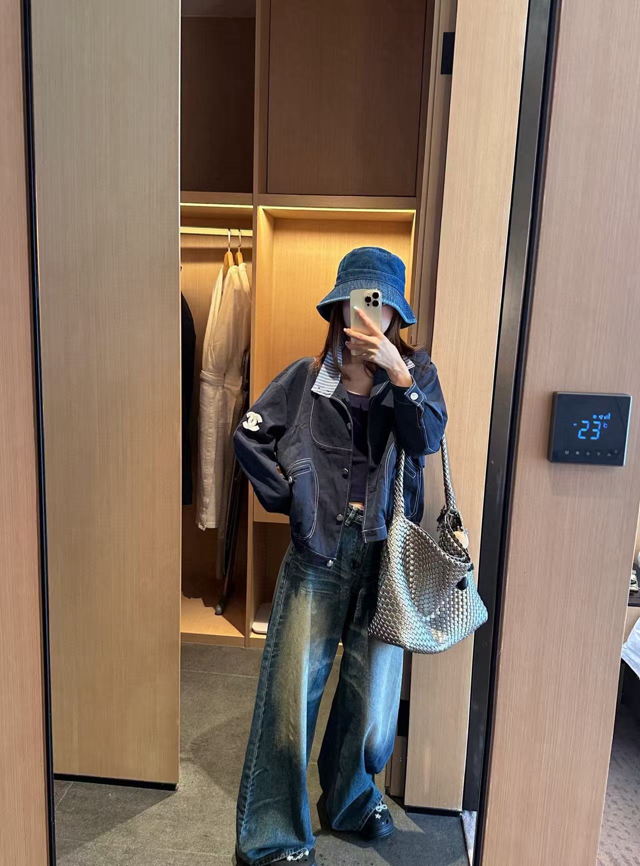 CHANE1 ダブルC デニムジャケット【50％割引+送料無料】