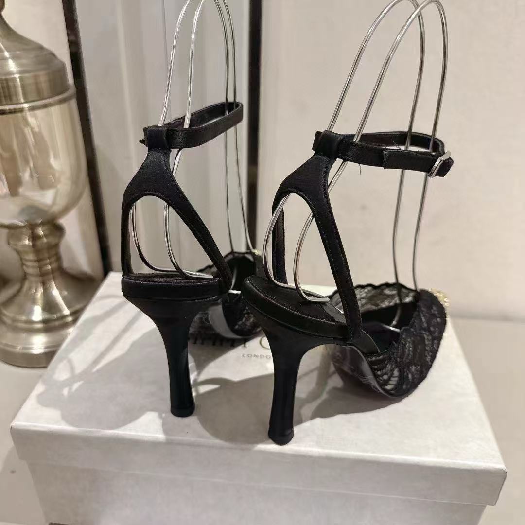 jimmycho0 高品質の刺繍レースハイヒール【50％割引+送料無料】