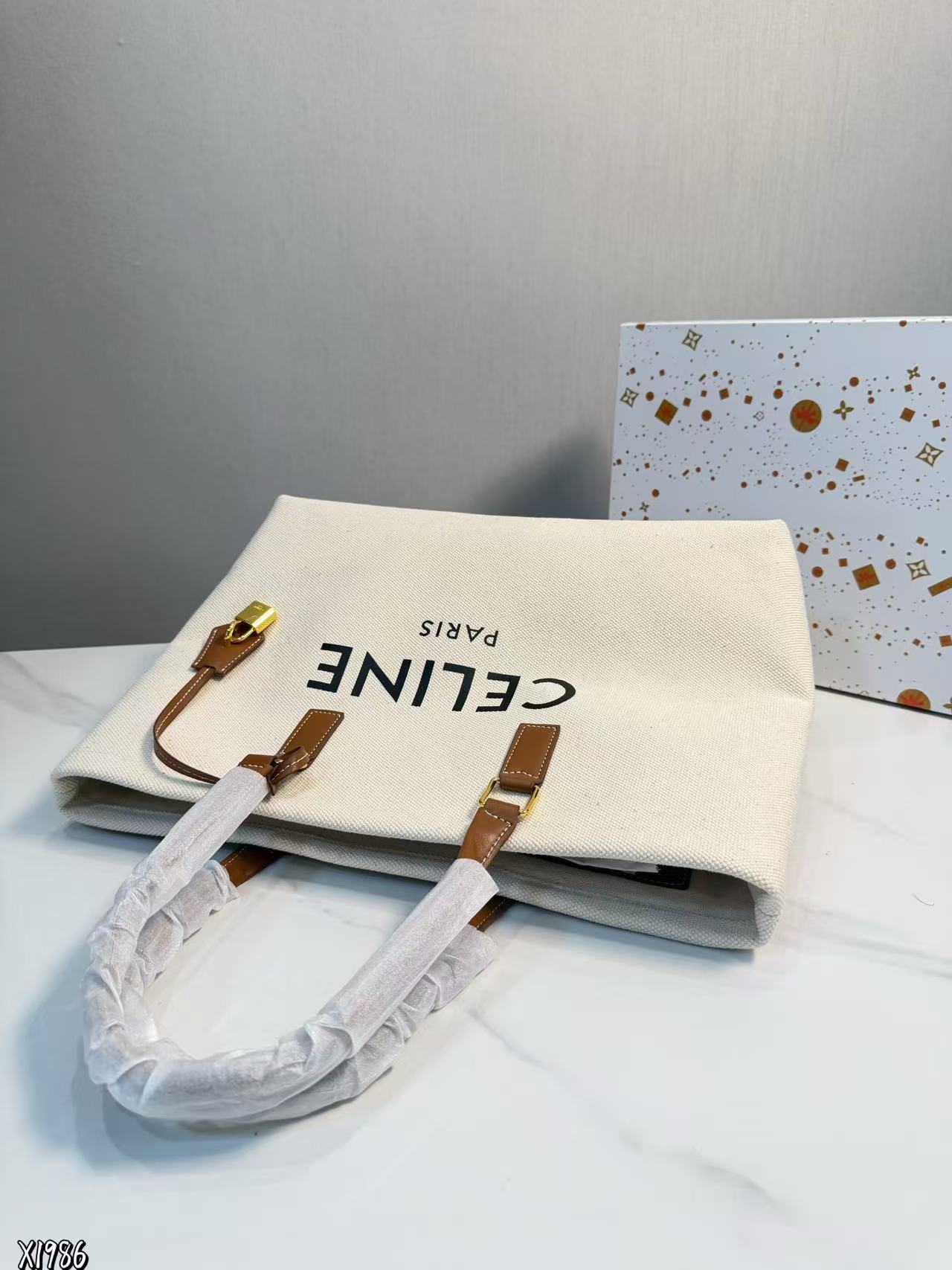 CEL1NE キャンバスレターショッピングバッグ【50％割引+送料無料】