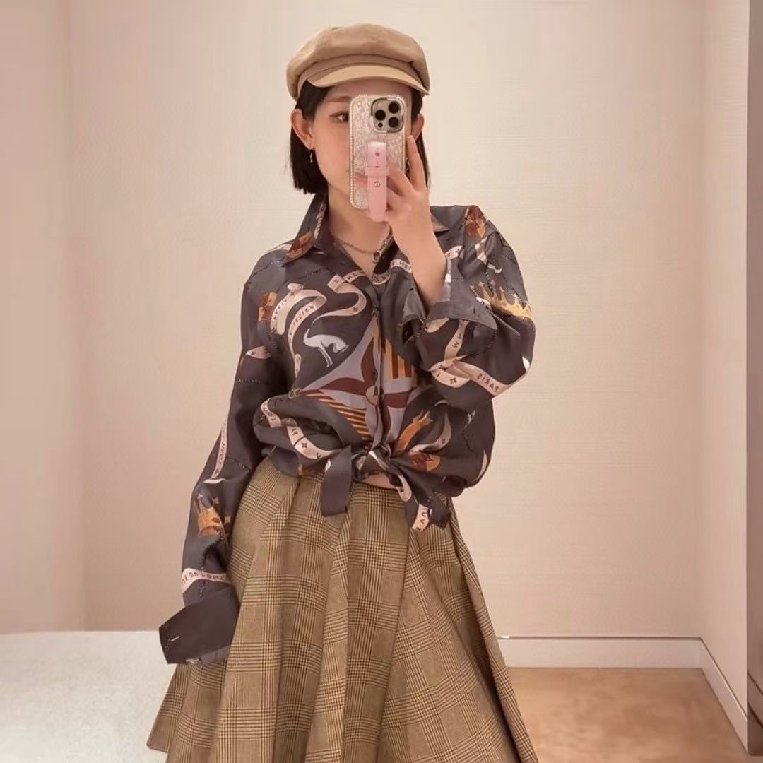 LVプリントカラーシャツ【50％割引+送料無料】