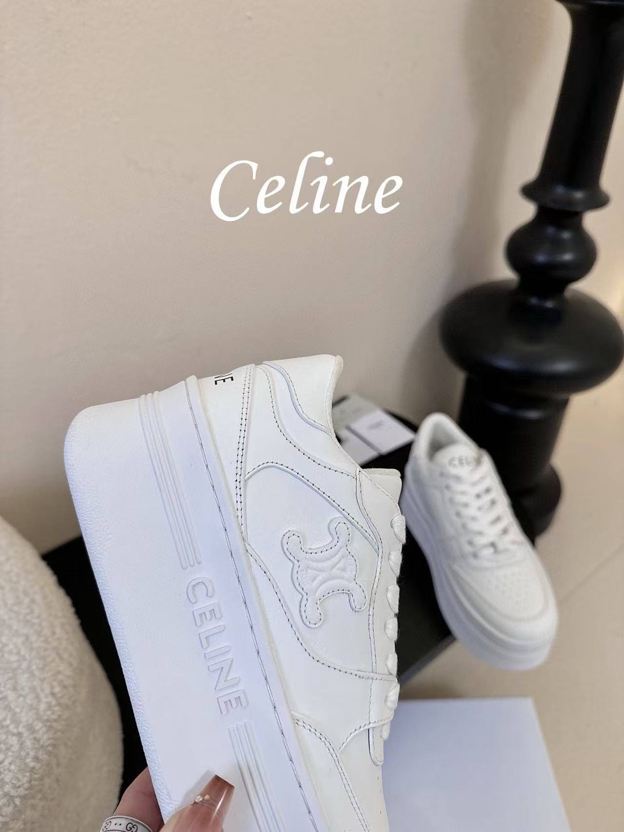 CEL1NE 高品質厚底カジュアルホワイトスニーカー【50％割引+送料無料】