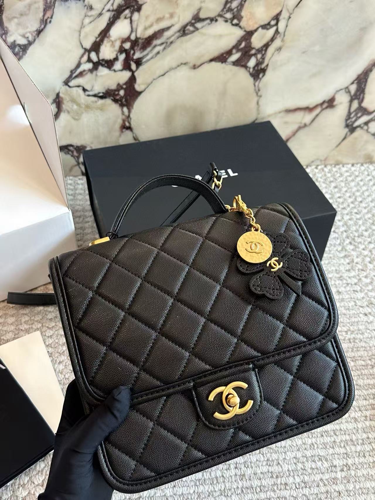 CHANE1 キャビアレザーバックパック【50％割引+送料無料】