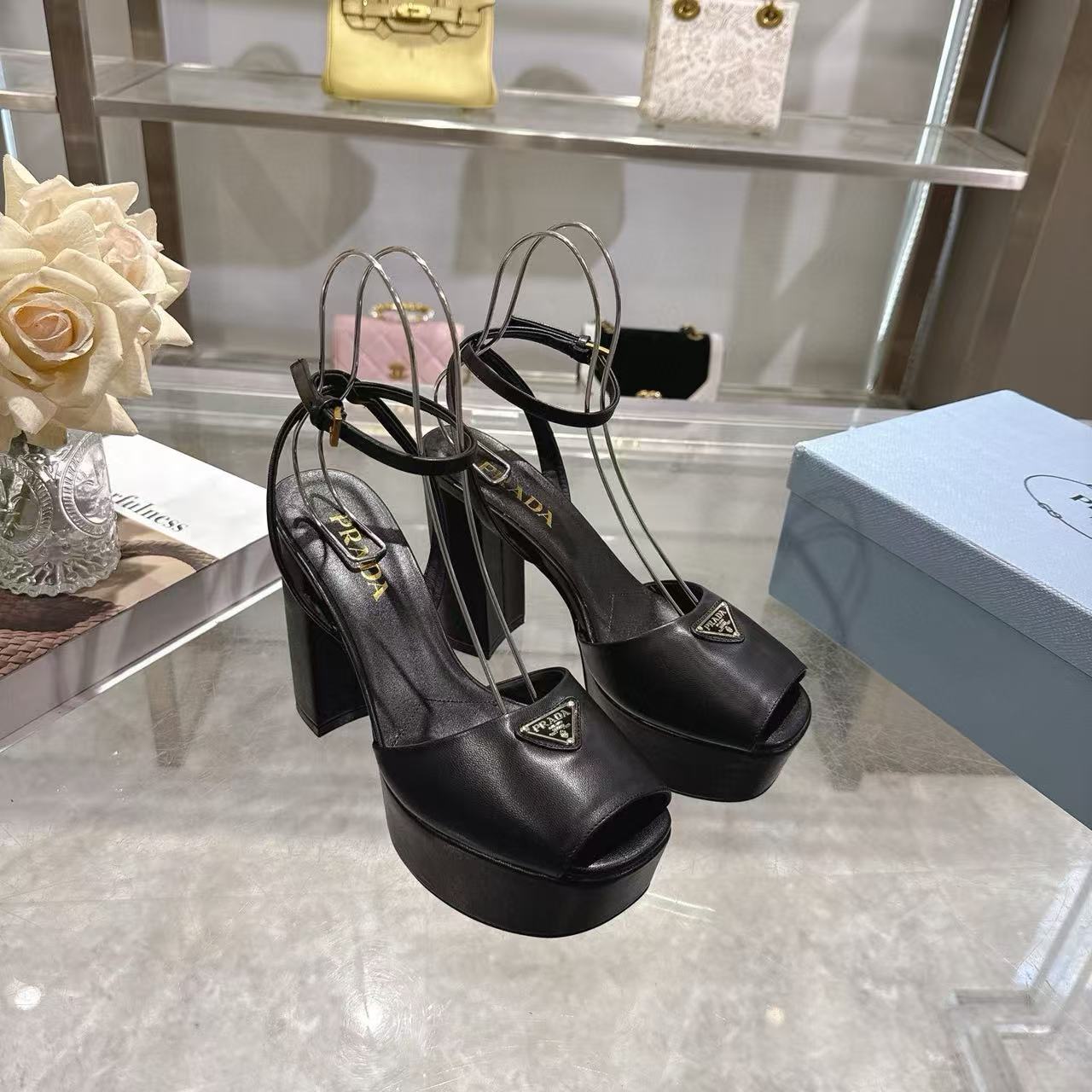 PR4DA 高品質プラットフォームチャンキーヒールサンダル【50％割引+送料無料】