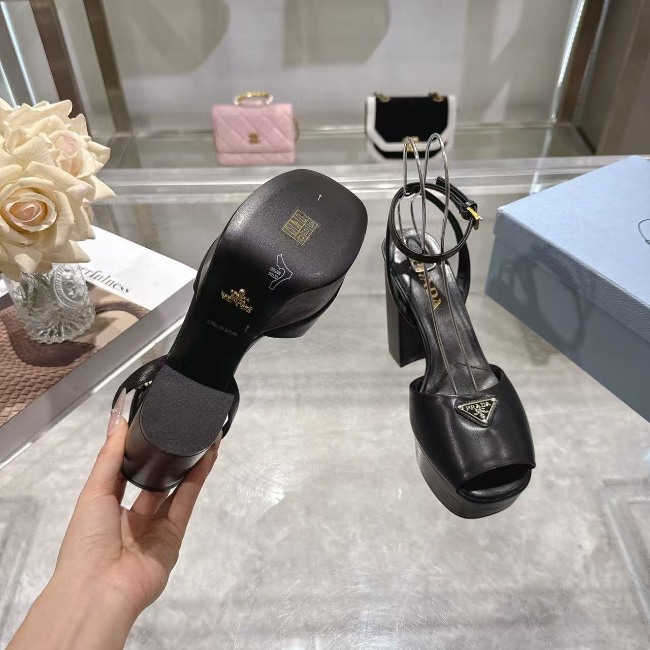 PR4DA 高品質プラットフォームチャンキーヒールサンダル【50％割引+送料無料】