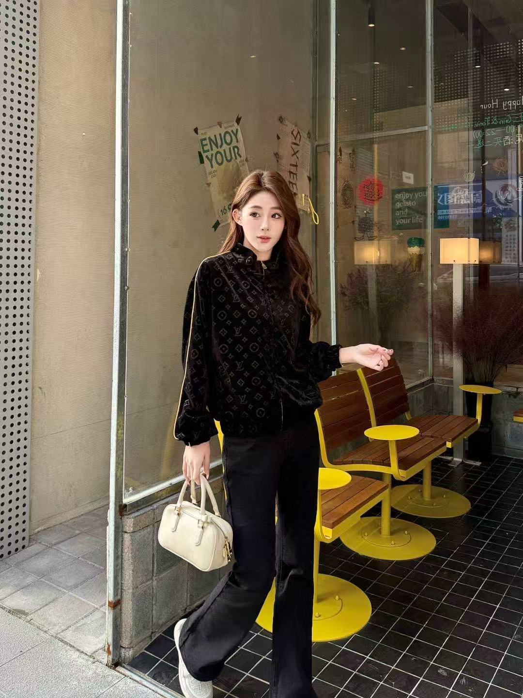 LVプリントベルベットコート【50％割引+送料無料】