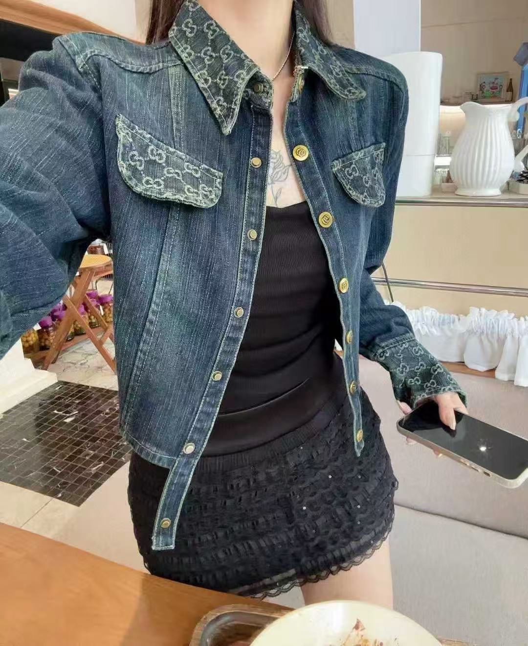 DIORのラペルウォッシュデニムショートジャケット【50％割引+送料無料】