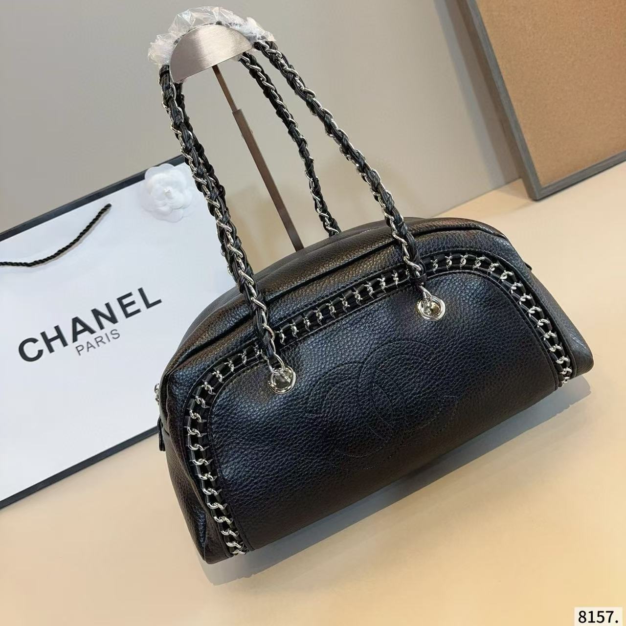 CHANE1 ダブルC チェーンショルダーバッグ【50％割引+送料無料】