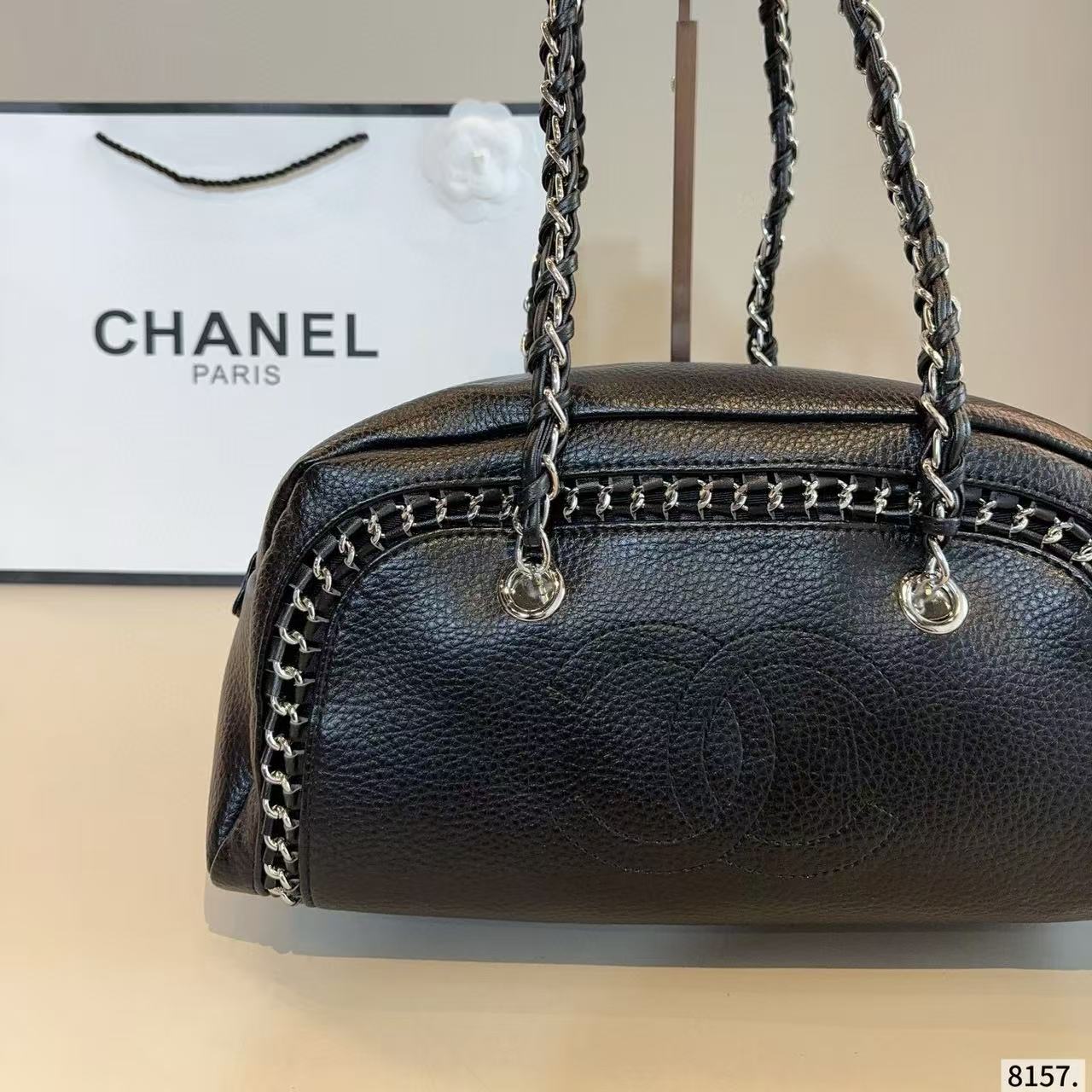 CHANE1 ダブルC チェーンショルダーバッグ【50％割引+送料無料】