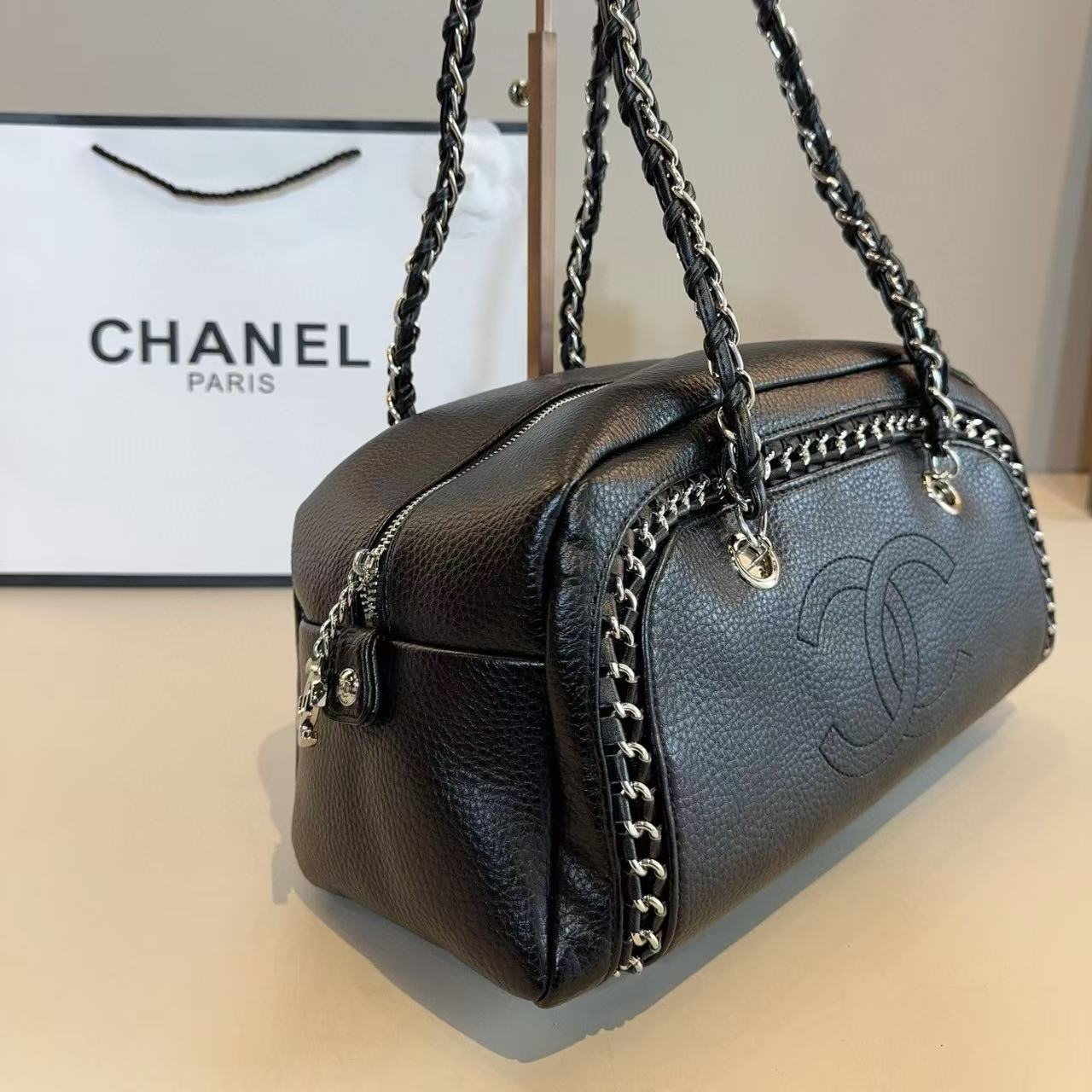 CHANE1 ダブルC チェーンショルダーバッグ【50％割引+送料無料】