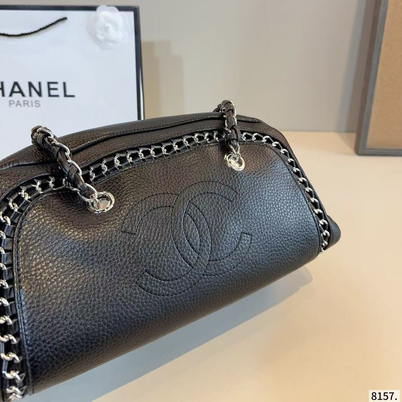 CHANE1 ダブルC チェーンショルダーバッグ【50％割引+送料無料】