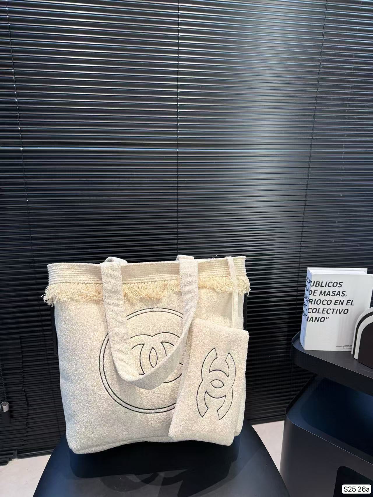 CHANE1 ダブルC タオル ショッピングバッグ【50％割引+送料無料】