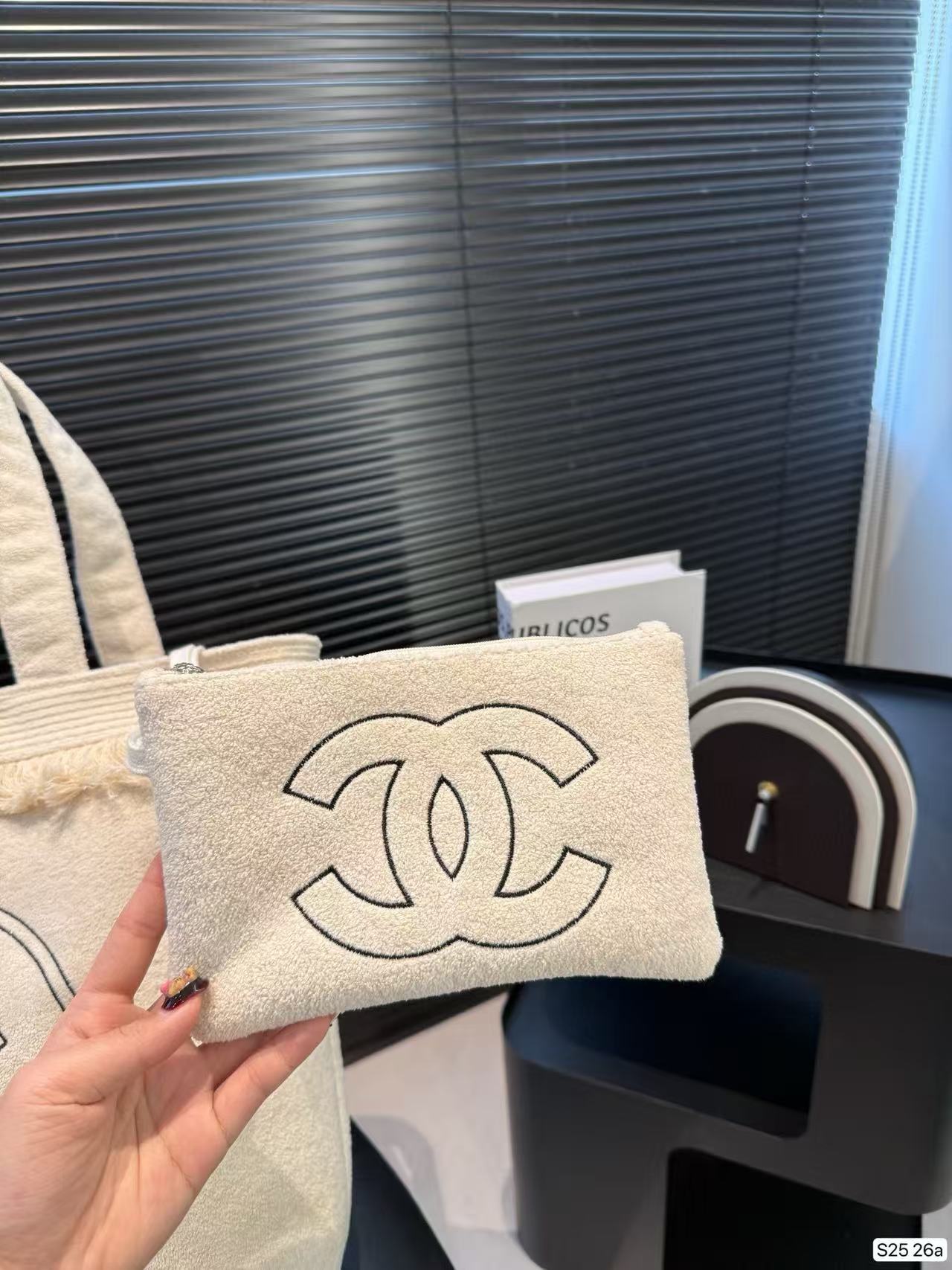 CHANE1 ダブルC タオル ショッピングバッグ【50％割引+送料無料】