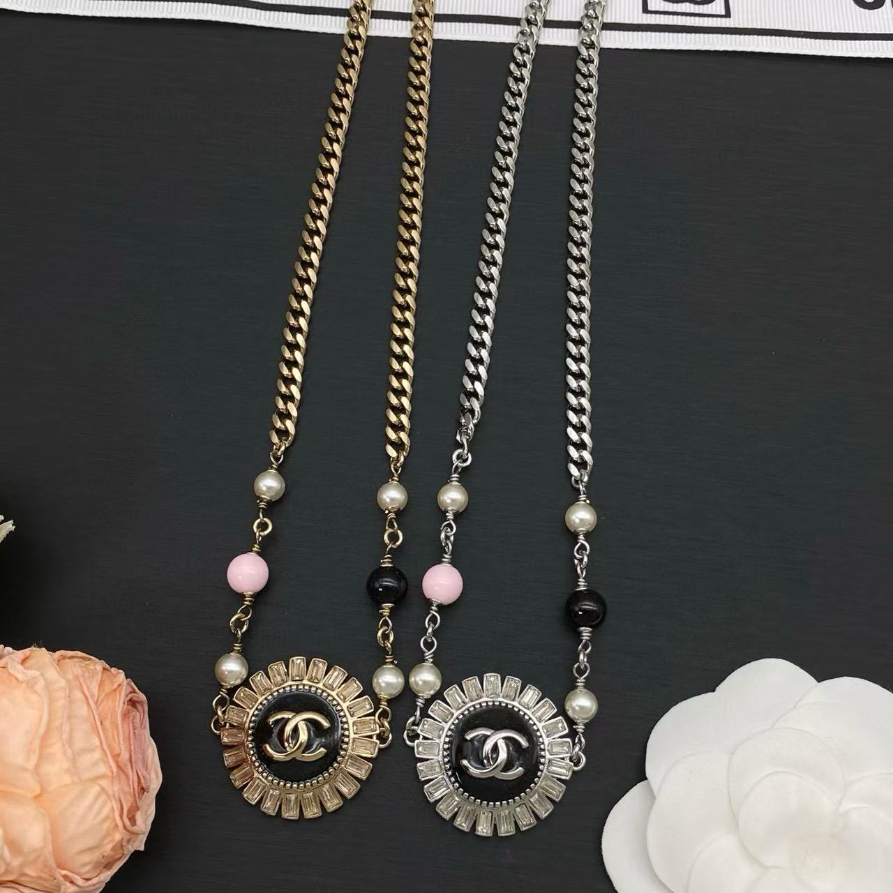 CHANE1 ダブルC ラウンドネックレス【50％割引+送料無料】