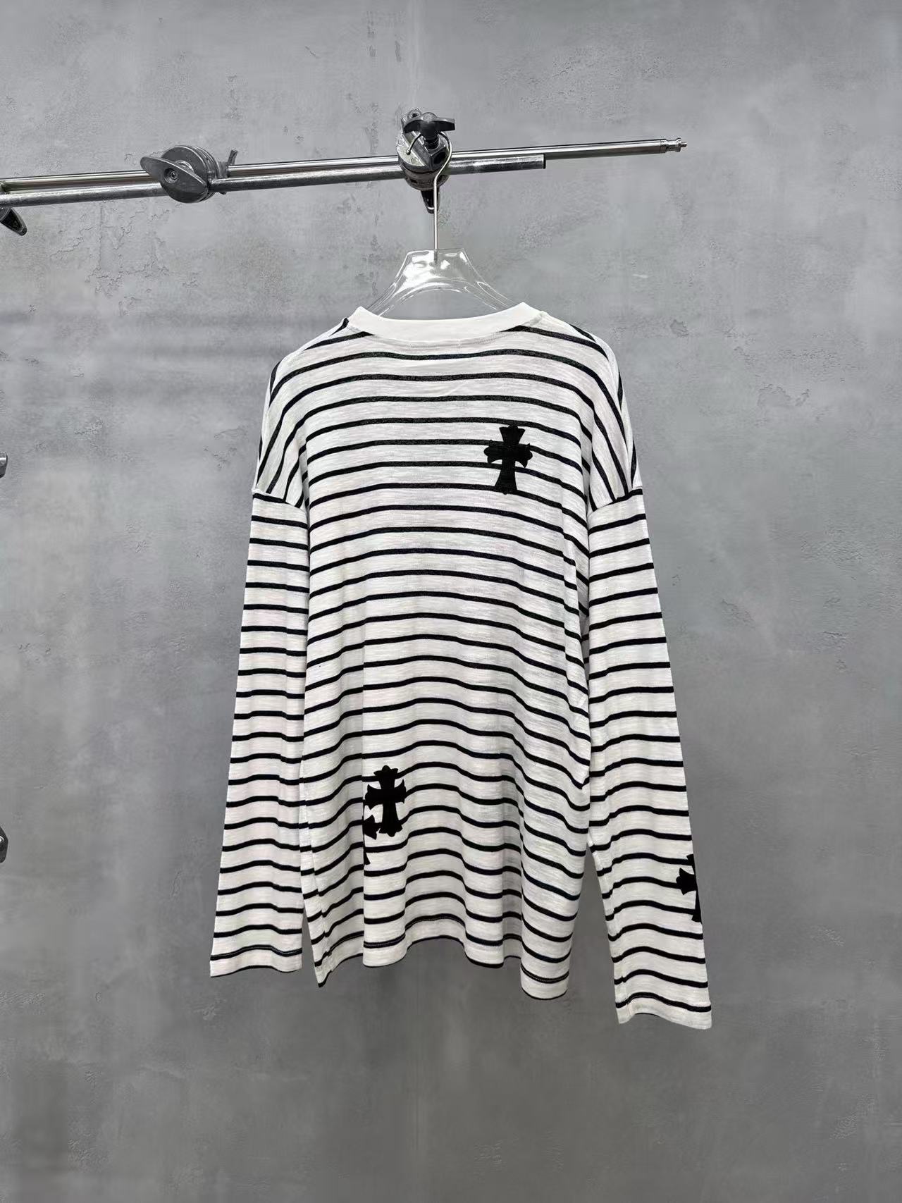 Chr0me Hearts クロスストライプ Tシャツ【50％割引+送料無料】