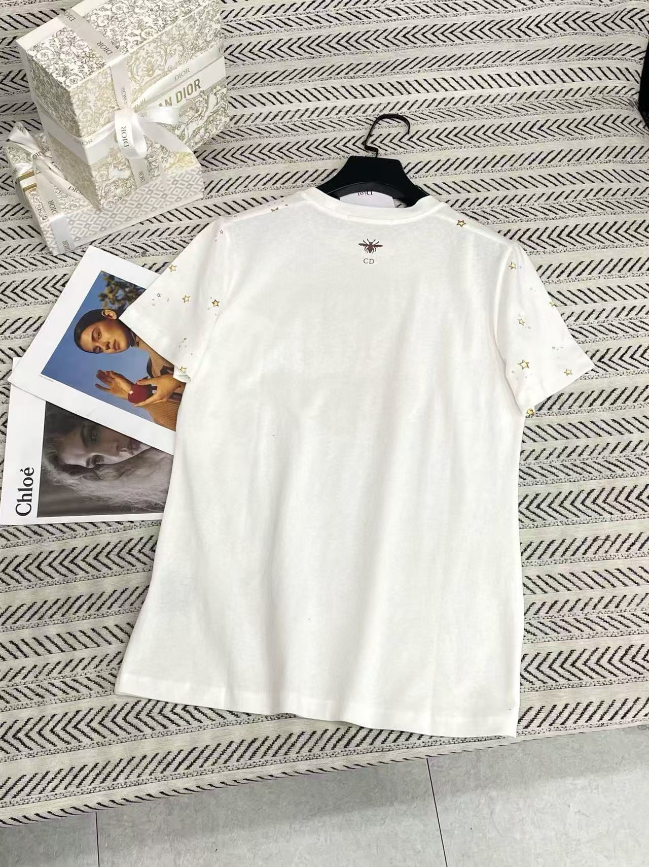 DIOR 五芒星プリント ポニーレター Tシャツ【50％割引+送料無料】