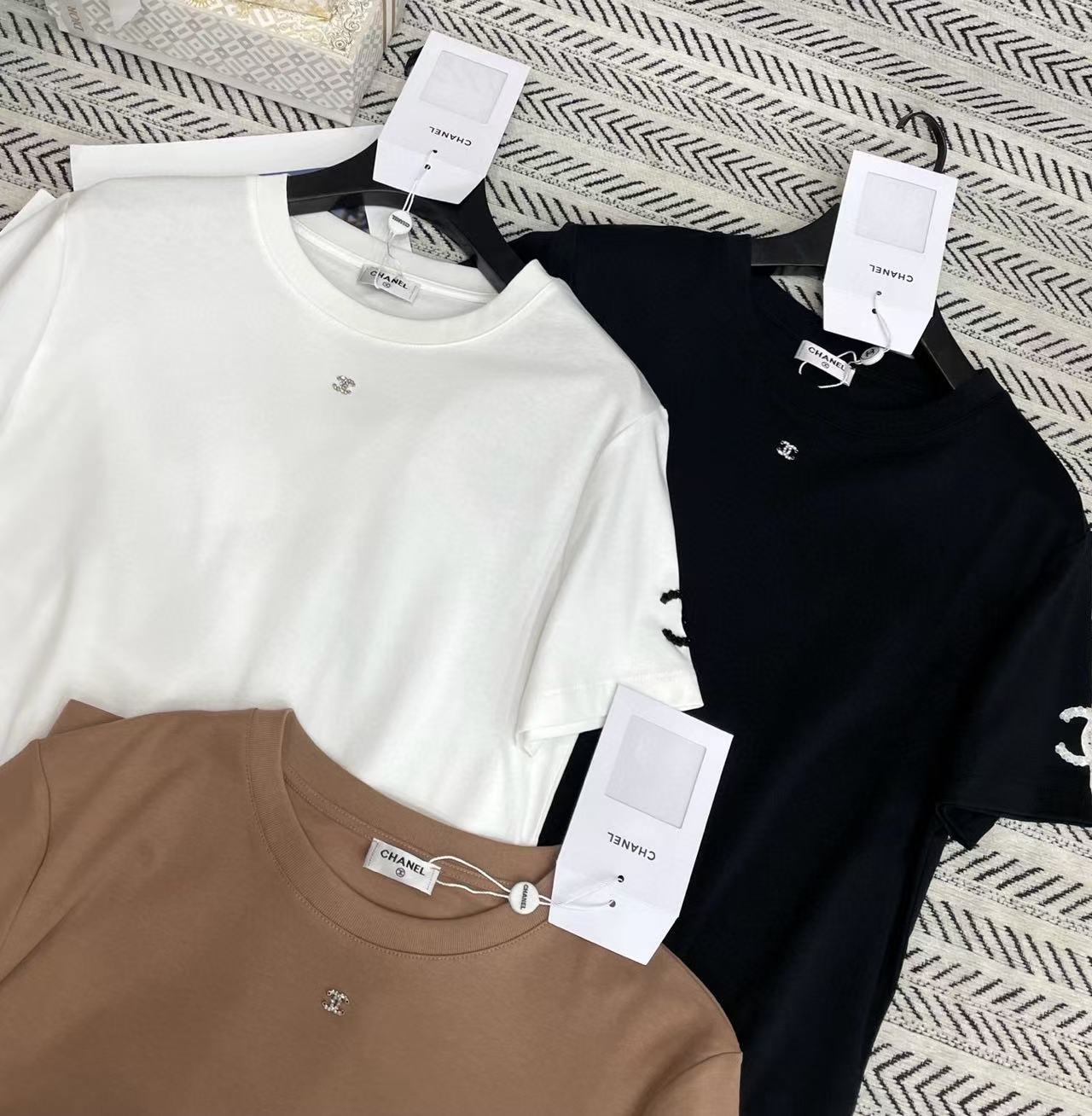 CHANE1 シンプルダブルC Tシャツ【50％割引+送料無料】