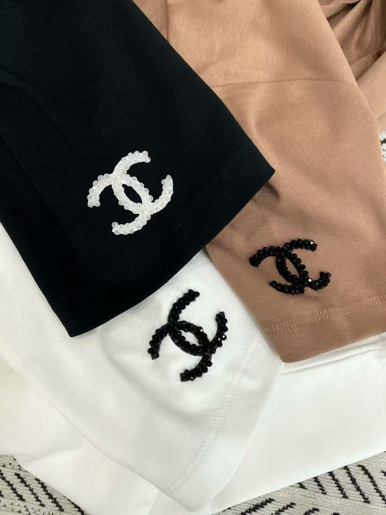 CHANE1 シンプルダブルC Tシャツ【50％割引+送料無料】