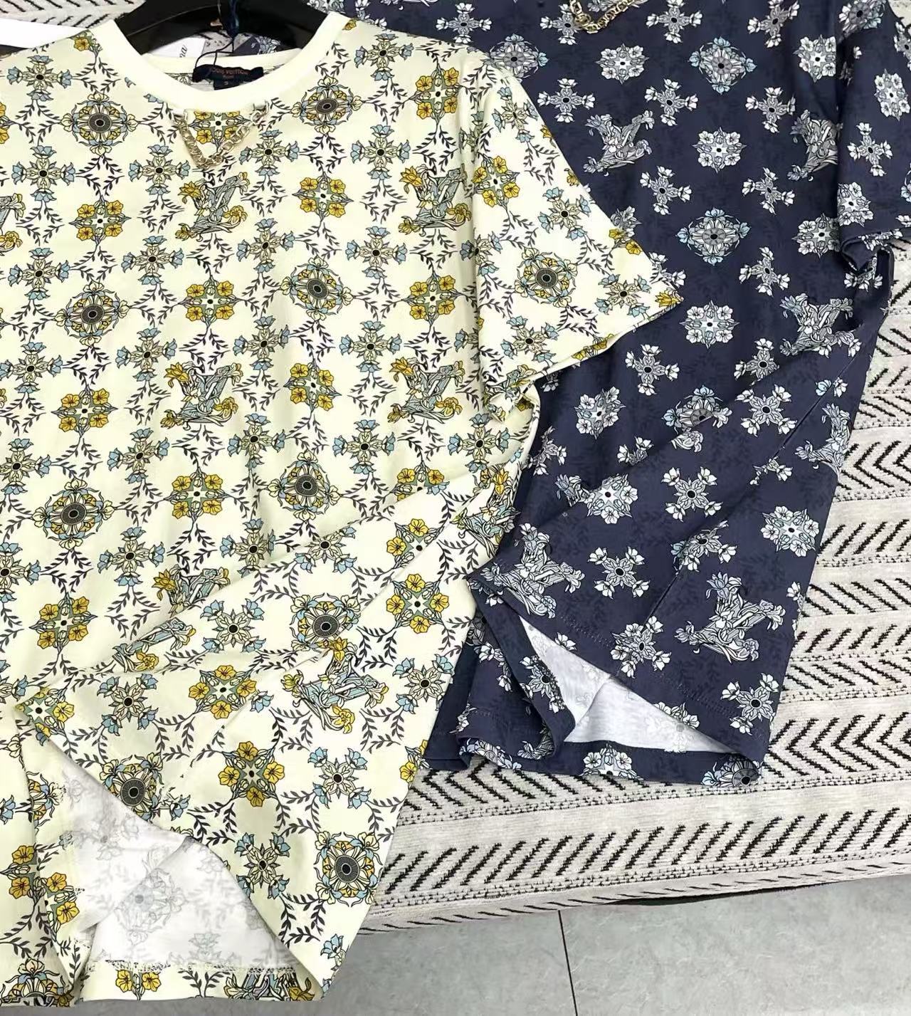 LVプリントチェーンTシャツ【50％割引+送料無料】