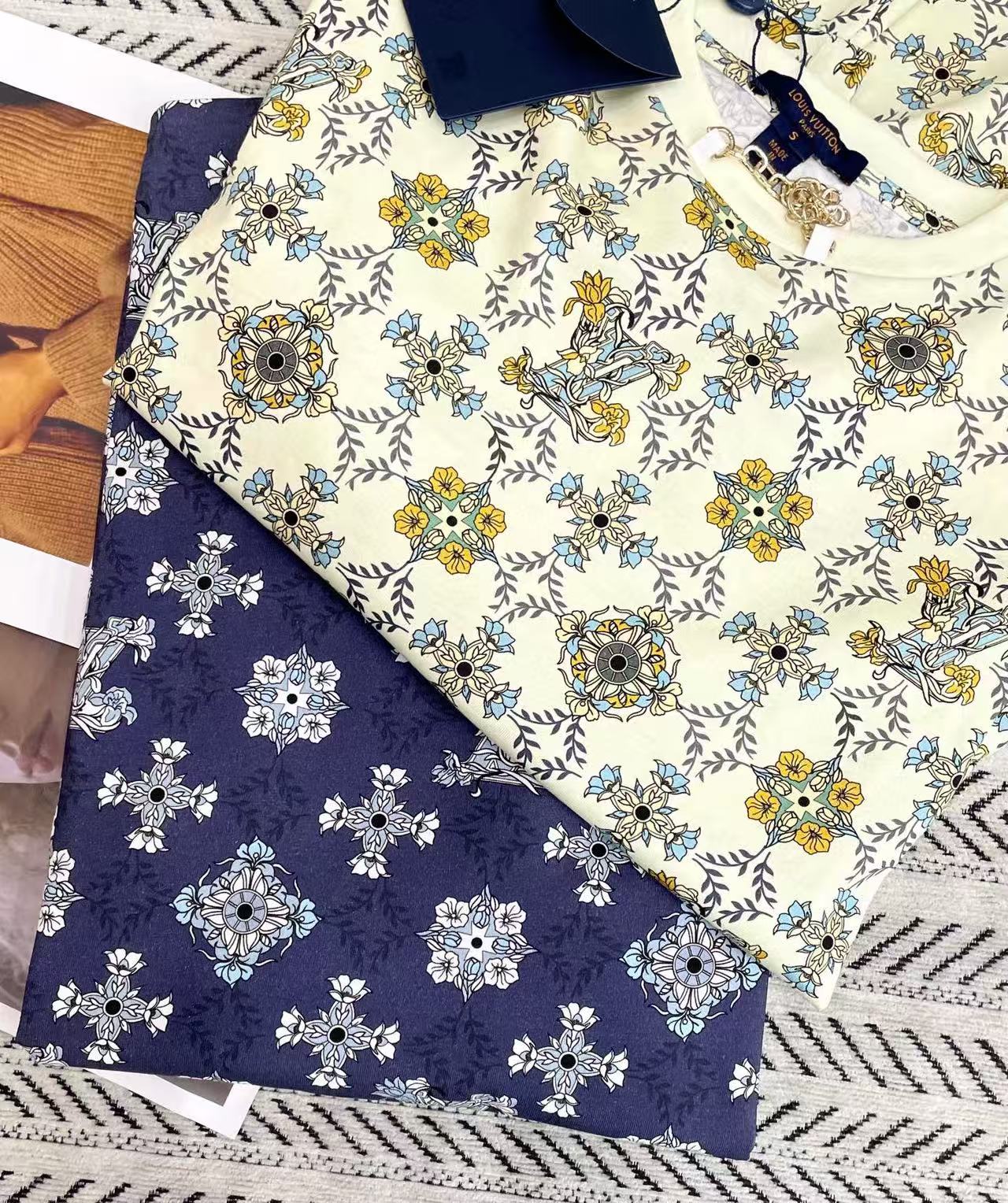 LVプリントチェーンTシャツ【50％割引+送料無料】