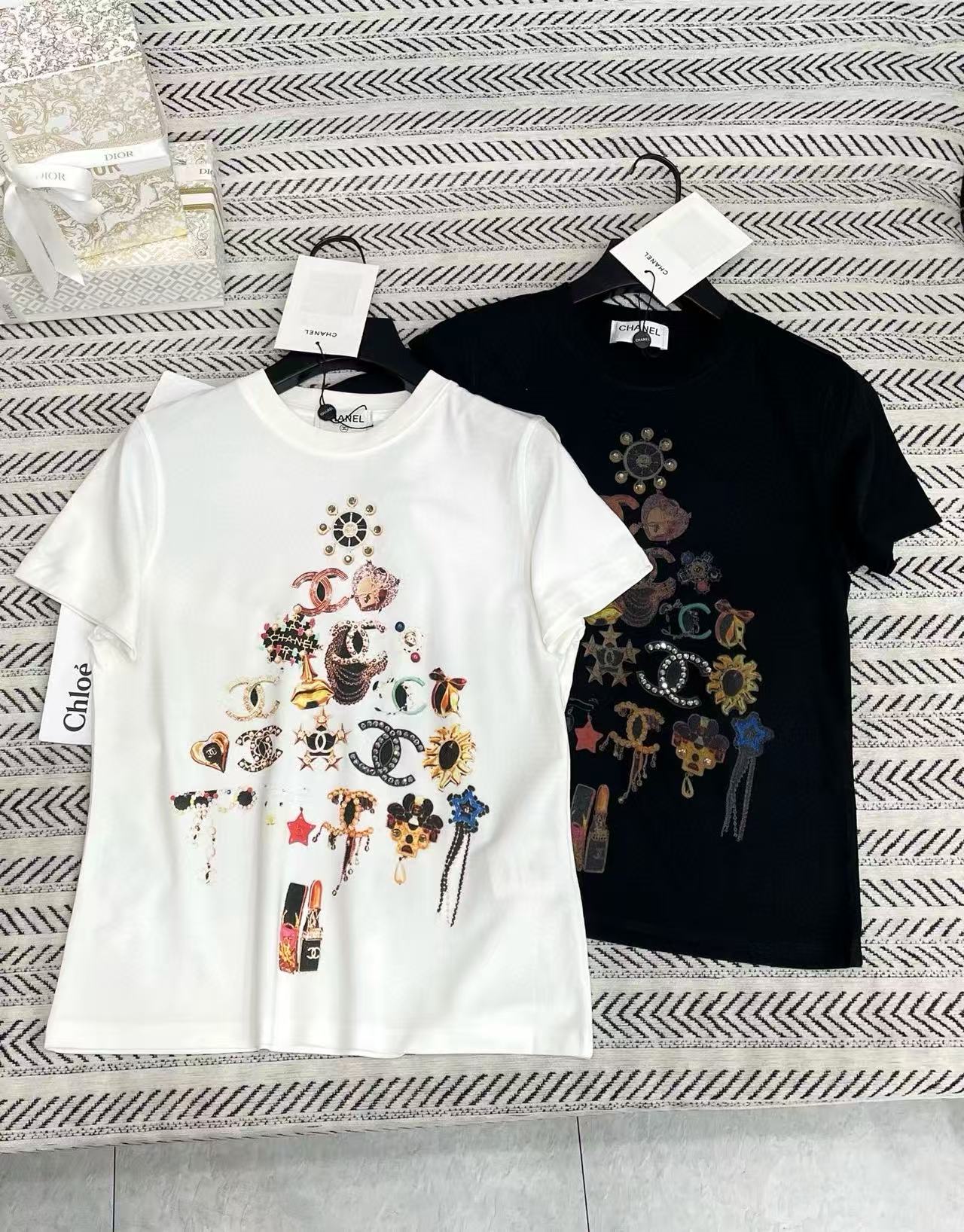 CHANE1 プリントダブルC Tシャツ【50％割引+送料無料】