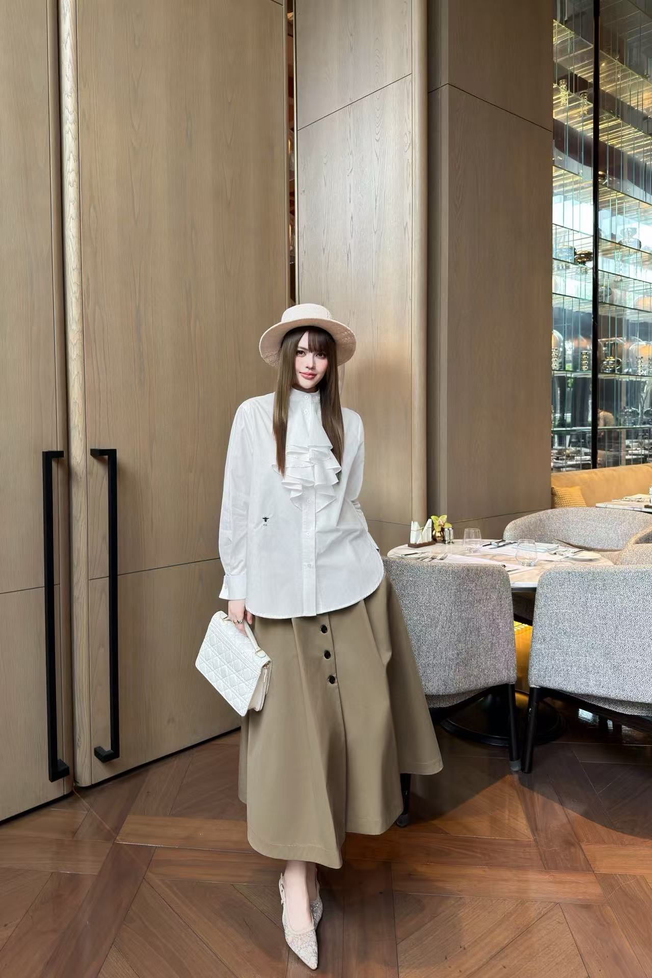 DI0Rフリルブラウス【50％割引+送料無料】