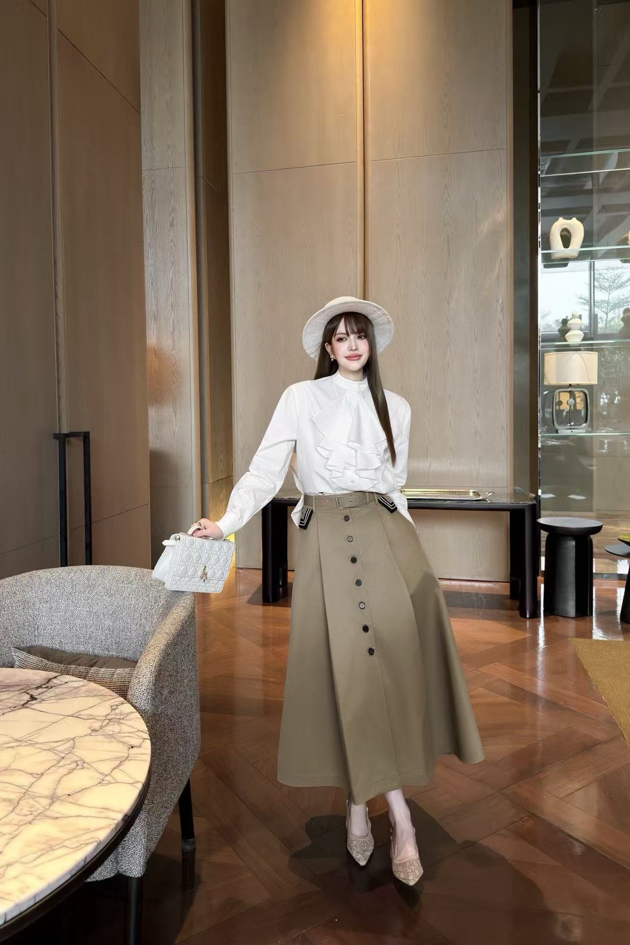 DI0Rフリルブラウス【50％割引+送料無料】