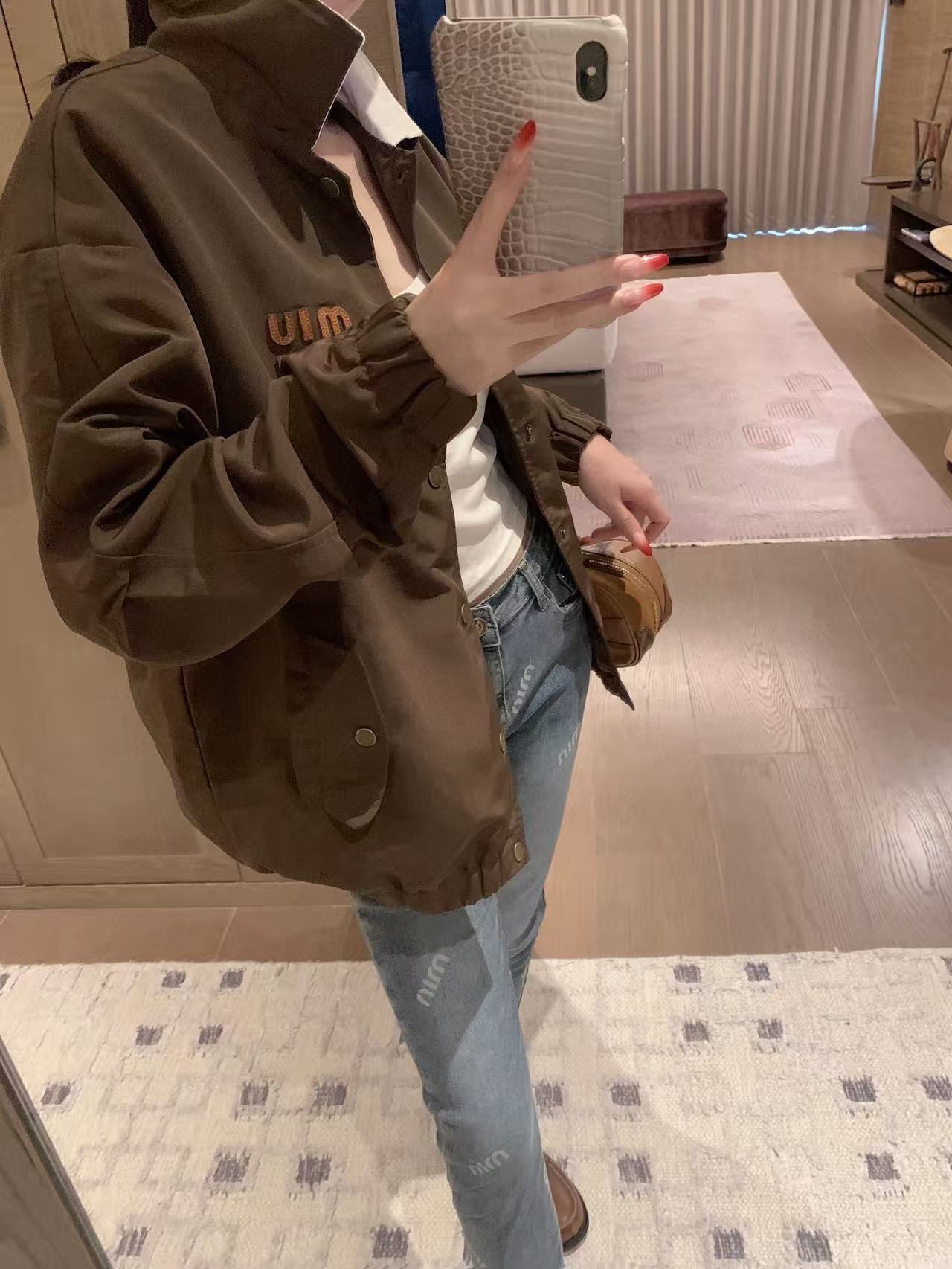 M1UM1U 襟付きレタージャケット【50％割引+送料無料】