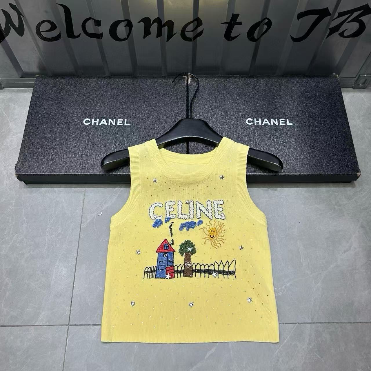 CEL1NE 凱旋門 ラインストーン レタード ウール ベスト【50％割引+送料無料】